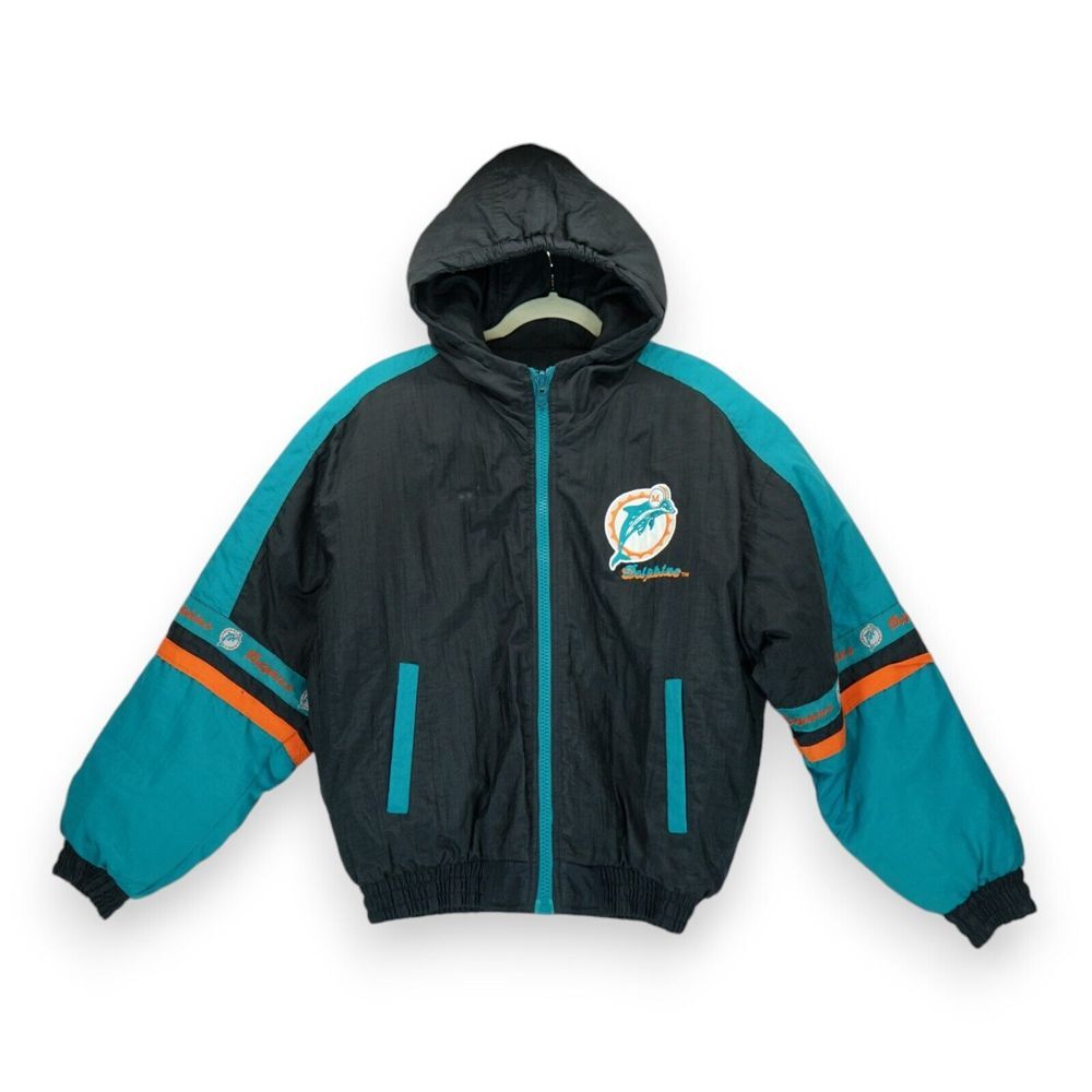 VINTAGE 1990s‎ Pro Player NFL Miami Dolphins Men's XL Puffer Jacket Daniel Young